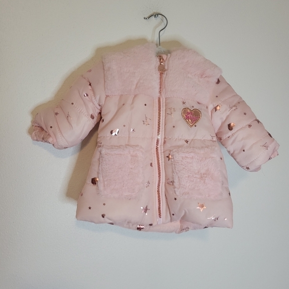 Betsey Johnson toddler pink puffy coat - Picture 1 of 7